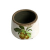 Small Ceramic Footed Pot - Peach Branch