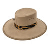 Genuine Suede Hat with Leo Trim