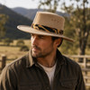 Genuine Suede Hat with Leo Trim