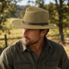 Genuine Suede Hat with Leather Band