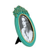 Large Seagreen Oval Rose Bow Photoframe