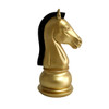 Chess Piece - Shiny Gold, Black Trimming Knight