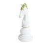 Chess Piece - White, Gold Trimming Knight