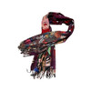 Cashmere Scarf - Lady, Pug And Flying Fish