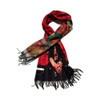 Cashmere Scarf - Frieda, Large Butterfly And Red Background