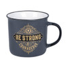 Grey Ceramic Mug - Be Strong & Courageous