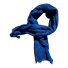 Polyester Scarf - Solid Blue, Beaded Tassels