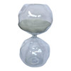 Glass Sand Clock - Clear Apple, White Sand