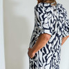Bianca Raglan Dress / Black & White