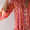 Athens Boho Dress / Ikat Magenta Orange