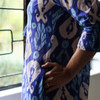 Jaipur Tassel Tunic Dress / Blue Azure Ikat