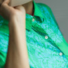 Ally Shirt Dress / Teal  Green with Cerise Pink