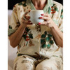PJ Set in Bag / Long / Cream Palm Trees