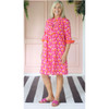 Tania Dress - Pink & Orange Bold Print