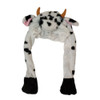 Black/White Cow Light Up Animal Squeeze Hat