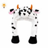 Black/White Cow Light Up Animal Squeeze Hat