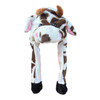 Brown And White Cow Light Up Animal Squeeze Hat