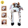 Brown And White Cow Light Up Animal Squeeze Hat