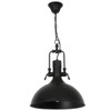 Pendant Light – Black – Metal Dome with Chain