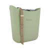 Elegant Fenn - Pastel Green, Gold Zip, Stone Strap