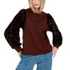 Livia Blouse Chocolate Sequin