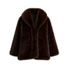 Plush Fur Coat Chocolate