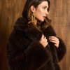 Plush Fur Coat Chocolate
