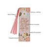 Strenght & Dignity Pink Faux Leather Bookmark