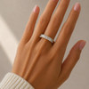 Square Crystal Pave Ring