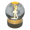 3D Crystal LED Light Globe 8cm - Ballerina