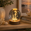 3D Crystal LED Light Globe 10cm - Seahorse