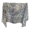 Black & Cream Zebra Viscose Scarf