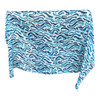 Blue Abstract Wave Viscose Scarf