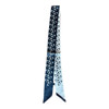 Navy Blue Gradient Chain Thin Twilly Scarf