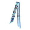 Vintage Floral Print Thin Twilly Scarf