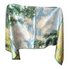Impressionist Garden Landscape Silk Scarf