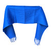 Royal Blue Polyester Frinch Scarf