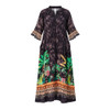 Ava Dress - Black Tropical Border