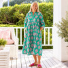 Front Pleat Dress - Green & Pink Ikat