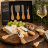 Cheese Knife Set – 4 Piece Wooden Handle Gift Set
