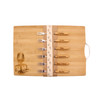 Engraved Bamboo Cheese Board with 6 Forks