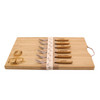 Engraved Bamboo Cheese Board with 6 Forks