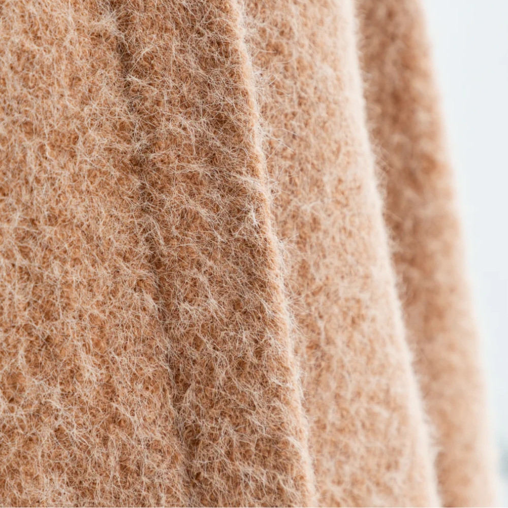 Chrissy Shaggy Mohair Coat - lifestyle @ BALI TRADING