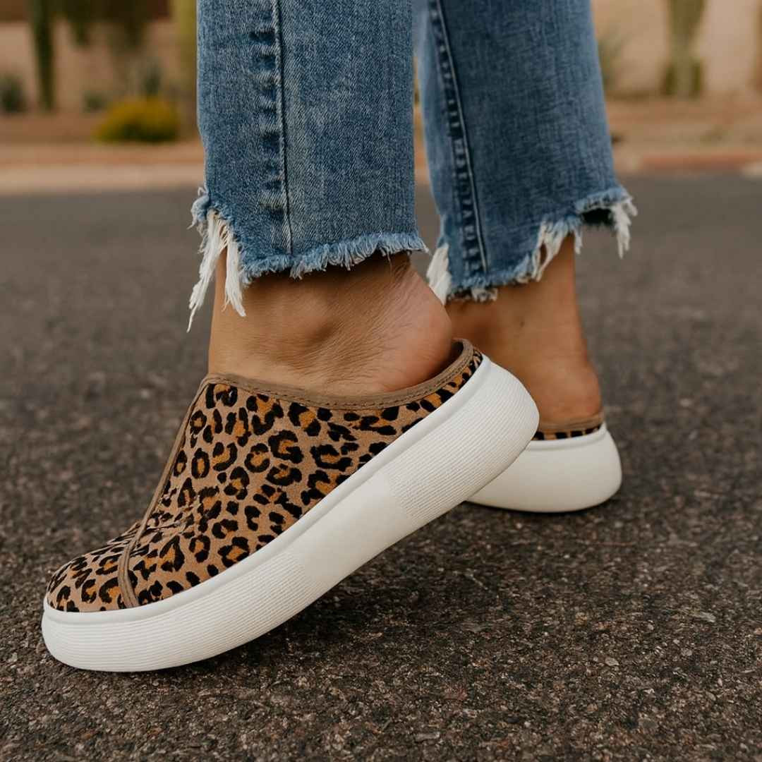 Julz Orla Leopard Sneaker Mules - lifestyle @ BALI TRADING