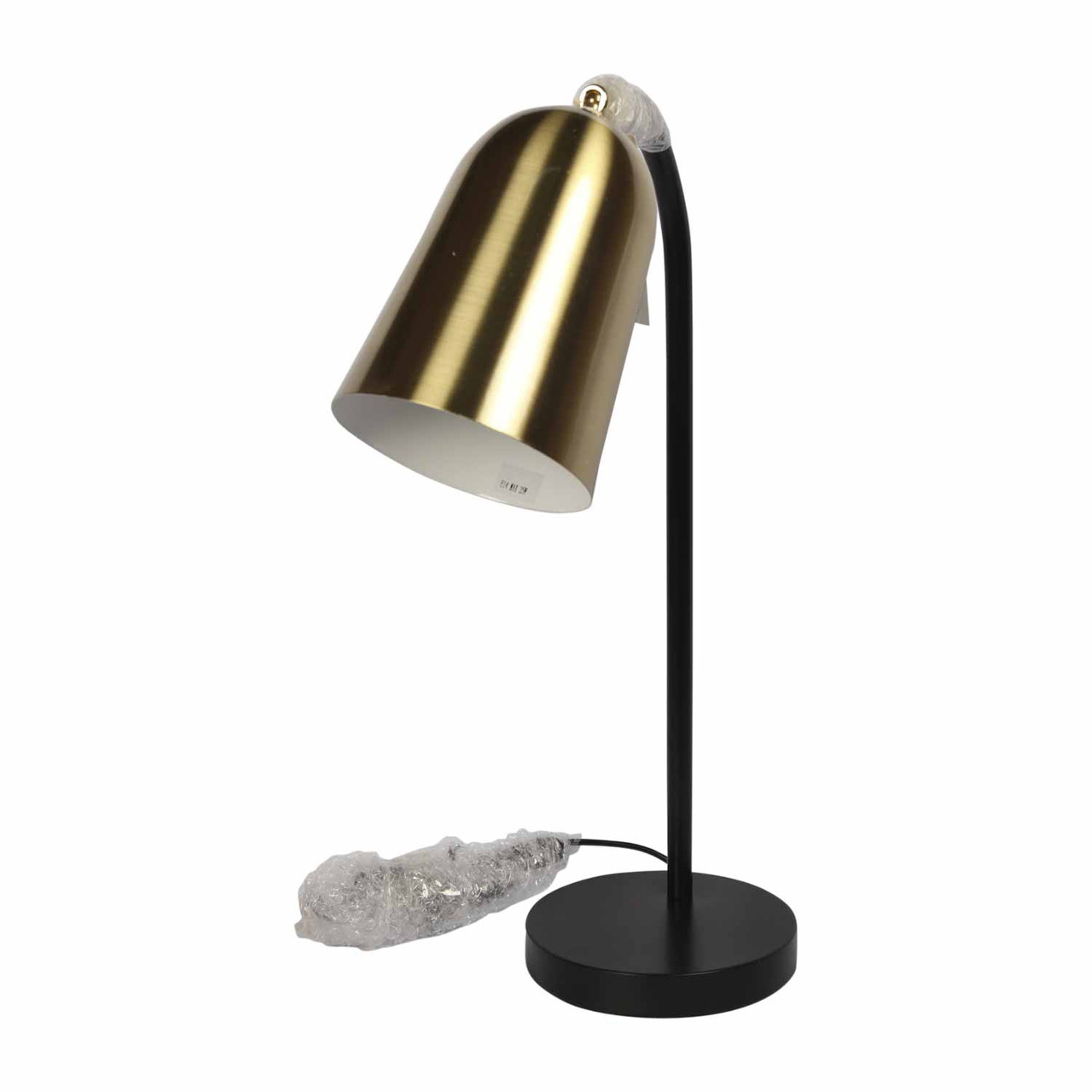 black and brass desk lamp