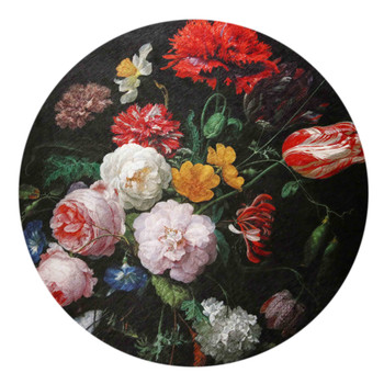 Chenille Round Rug 155cm - Rijks Museum / Peonies