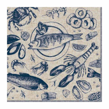 Serviette - Delicious Seafood (33x33cm)