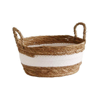 Weaved Basket White Middle Stripe