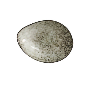 Off White Greyish Speckled Egg Shaped Bowl / 24cm