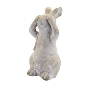 Grey Cement Bunny - See No Evil (20cm)